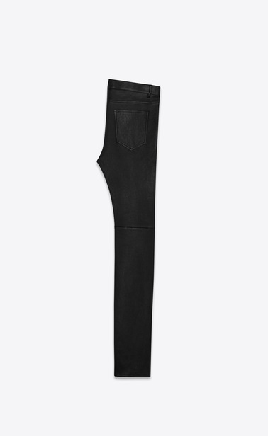 Skinny pants in grained lambskin